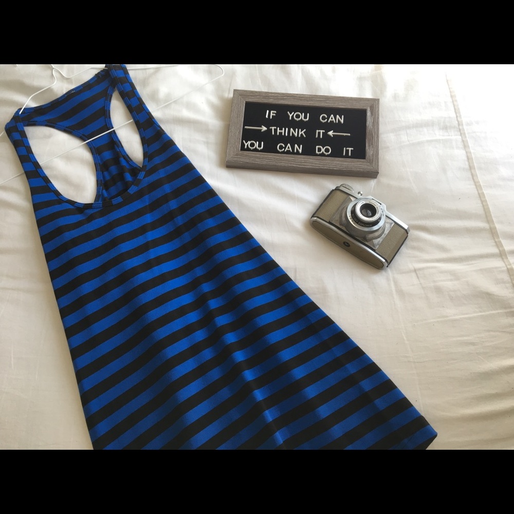 Blue and black striped, Lululemon, size 2.